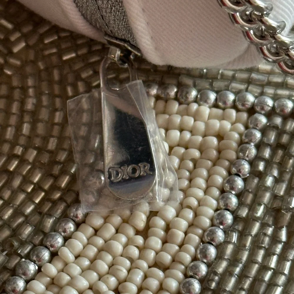 Dior NWOT Beauty White Denim Cosmetic Bag in crossbody bag new - Picture 10 of 16